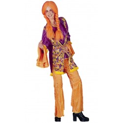 Location déguisement Hippie orange femme