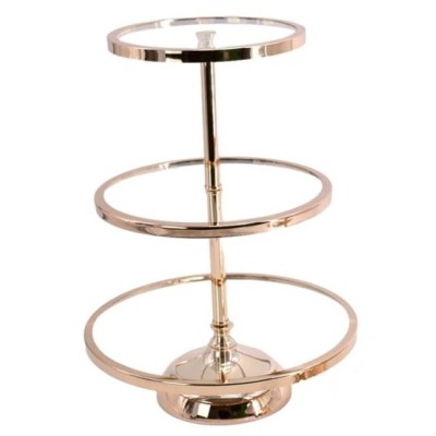 Location présentoir à gâteaux 2 niveaux rose gold