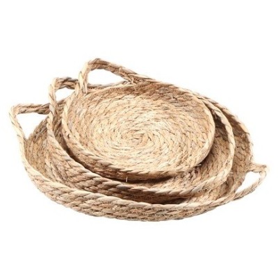 Location plateau rond en cannage 30cm