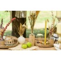 Location plateau rond en cannage 30cm