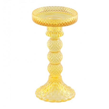 Location Porte bougie verre transparent 16.5cm