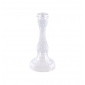 Location bougeoir en verre tangerine 21cm