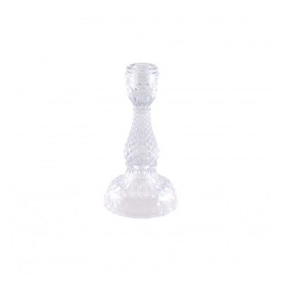 Location bougeoir en verre 21cm 2