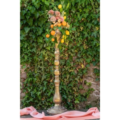 Location bougeoir en verre 16.5cm