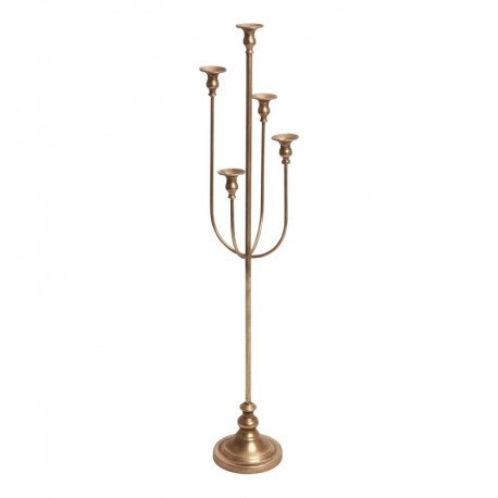 Location chandelier métal doré effet vieilli 96.5cm