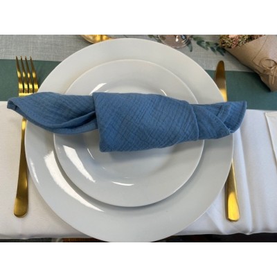 Location serviette de table gaz de coton vert tilleul