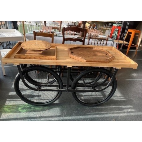 Location 2 structures demi-lunes métal doré