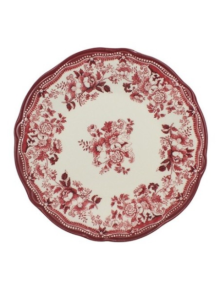 Assiette plate Faustine rose
