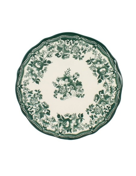 Assiette entrée/dessert Faustine verte diam 21cm