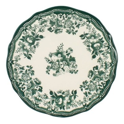 Assiette plate Faustine verte diam 26cm