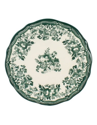 Assiette plate Faustine verte diam 26cm