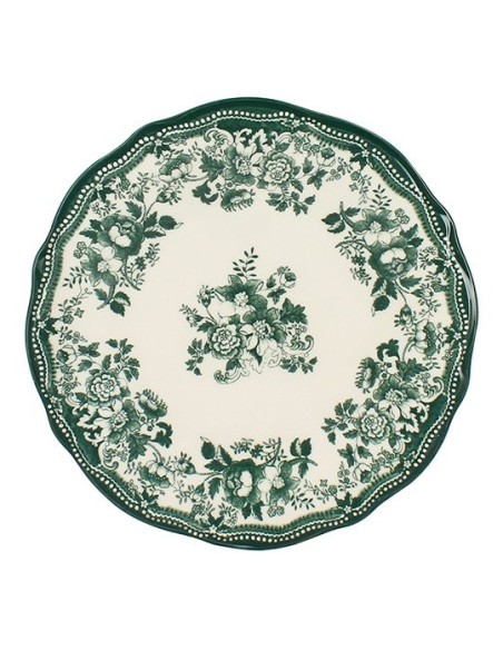 Assiette plate Faustine verte diam 26cm
